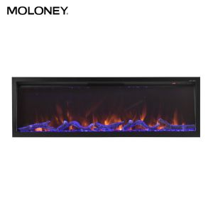 Cheap 95&quot; 240cm Built In Electric Fireplace Adjustable Thermostat Three Dimming LED Light for sale