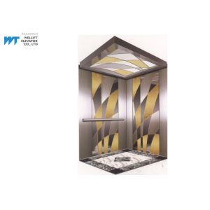 Hotel Passenger Elevator Cabin Decoration With PM Gearless Traction Machine