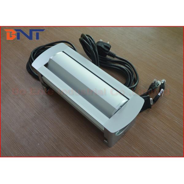 UK Standard Conference Table Outlet , Rotatable Tabletop Interconnect Box