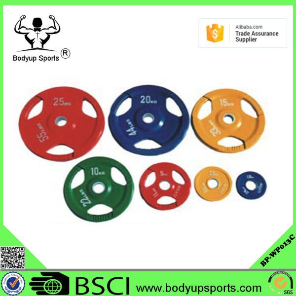 Quality Wholesale Rubber Coated Weight Plate with 3 Handle Grips wholesale