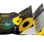 Small Folded Leaflet Printing For Electronics, Promotional C2s Paper 7 Folds