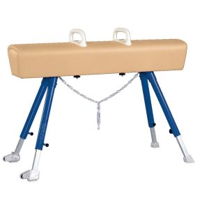 China Gymnastics Training Sports Pommel Horse  With Robust Special Padding Coated In Real Leather on sale