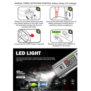 Jump Starter Power Bank Portable High Battery Auto Mobile Car Booster 12v