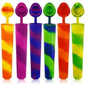 Anti Lost Lid Silicone Ice Pop Maker DIY Reusable Popsicle Molds