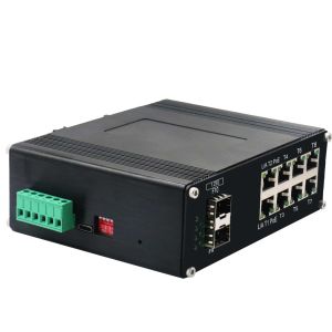 Managed Ethernet Switch with 8-Port 10/100/1000Base-T PoE+ and 2-Port 1000Base-X
