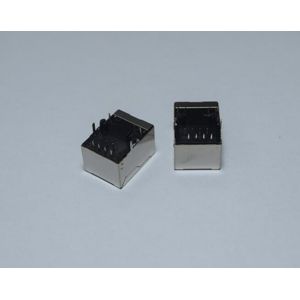 Cheap Magnetic Gigabit Single Port RJ45 Connectors Tab Down Tht Solder Pin for sale