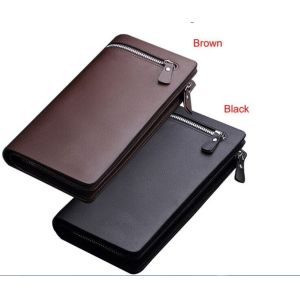 Creative Business pu zipper wallet men wallet long section clutch wallet zipper