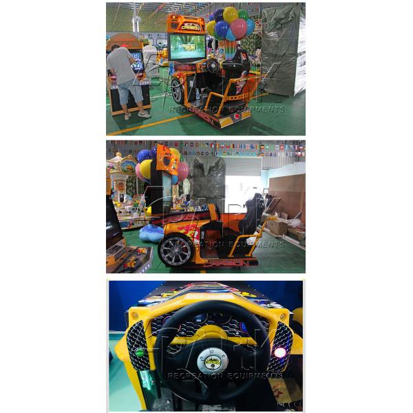 Coin Operated Arcade Video Racing Game Machine For 1 Player