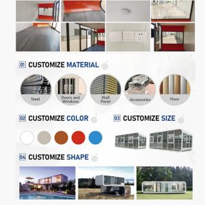 Customizable Luxury House with Aluminum Window Modular 20ft Bedroom Garden