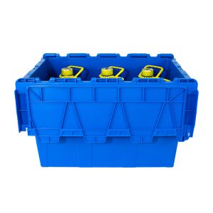 Collapsible Stackable Foldable Plastic Container Box with Lid Loading Capacity