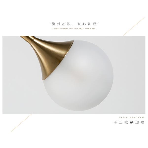Nordic gold chandelier Line Iron Lighting Glass Ball Lampshade lustre industrial Chandelier(WH-MI-235)