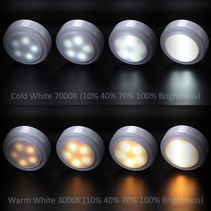 Warm White white ultra thin Wireless led puck light