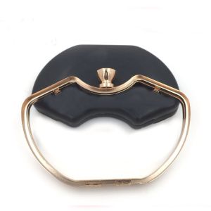 New design gold color evening bag box metal frame with diamond lock 12*21 cm