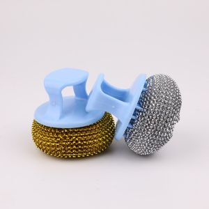 China Stainless Steel Kitchen Scourer Rust Proof Non Scratch with Handle on sale