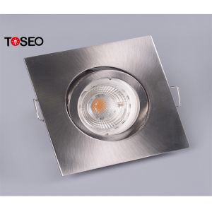 Adjustable Square Ceiling Spotlights Recessed Gu10 Downlight Fixtures