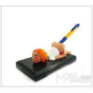 Custom cartoon character Voice Recordable Gifts talking pen with LED flash