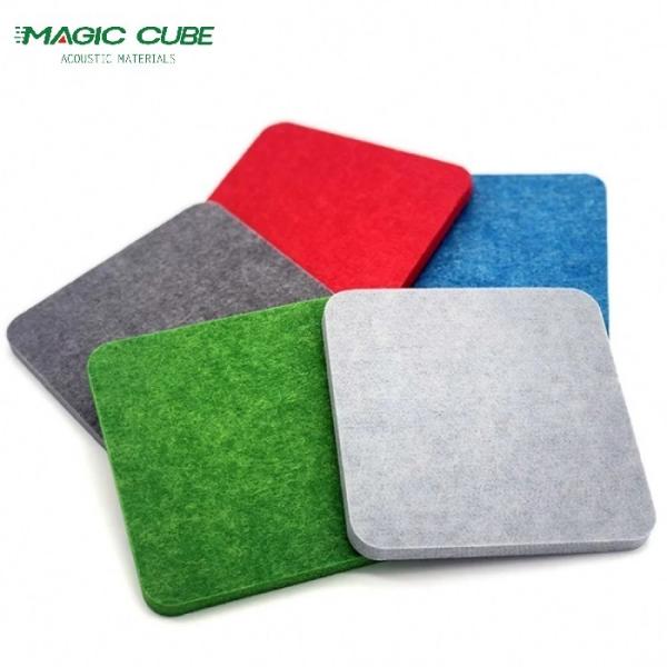 Quality Plain Rectangle Polyester Fiber Acoustic Panel With Straight Edge wholesale