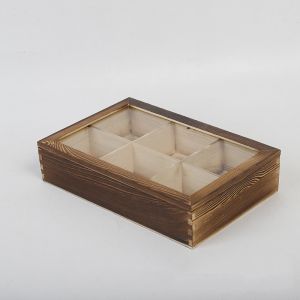 Multifunctional Wooden Storage Box With Dividers Ultraportable Dustproof