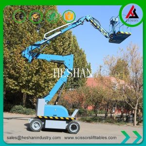 China construction Electric Articulating Boom Lift 16m Aerial Work Small Cherry Picker on sale