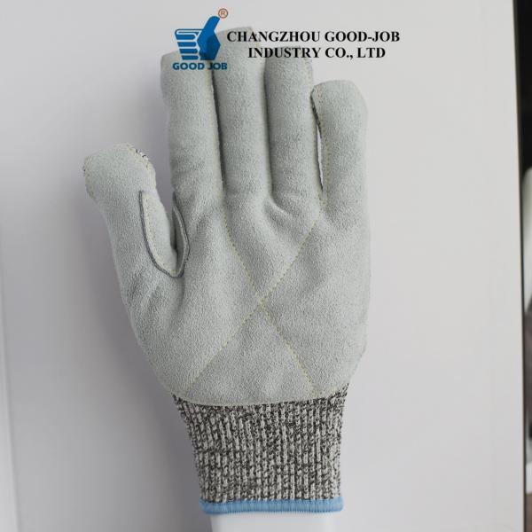 Quality Cow Split Leather Cut Resistant Gloves Thickened Finger Covered wholesale