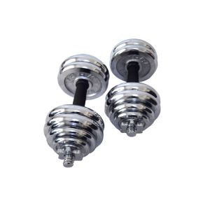 hot sales electroplating adjustable barbell dumbbell 50kg sets with boxes