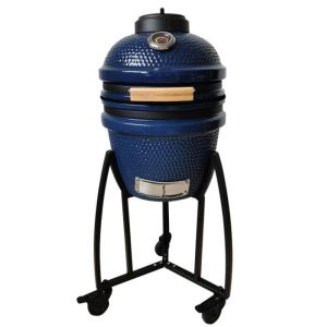 China 15 Inch Ceramic Charcoal Ceramic Pellet Smoker With Casters on sale