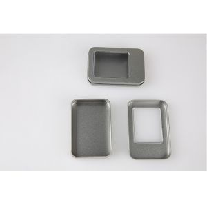 USB Packaging Printed Tin Boxes With Clear Lid Multifunctional Ultralight