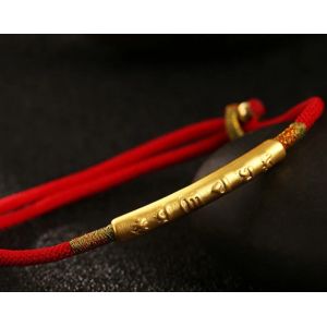 Tibetan Buddhist Mystical Bracelet Handmade Mani Mantra Lucky Red String