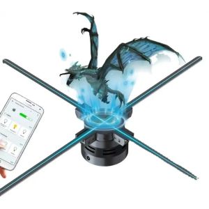 2300 Brightness 3D Holographic Fan with Wifi Control and Rotating Holographic