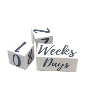 Square Reusable Wooden Milestone Blocks 12 Monthly Milestone Age Blocks