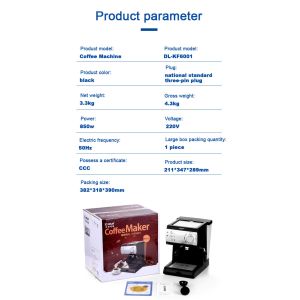 850W Coffee Machine For Home With Milk Frother