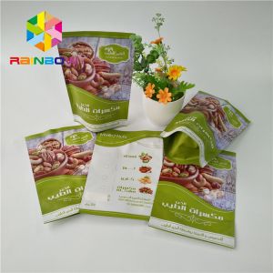 Matte Finished Aluminum Foil Stand Up Pouch Edible Fruit Jerky Packaging Custom