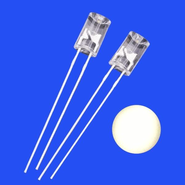 5mm 1.5Hz 1/12 Duty Cycle 12V Warm White Color 3500K 2500mcd 90deg Resistor