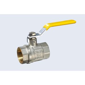 China Standard Port PN25 Brass Gas Ball Valve Nickel Plated Brass Ball Valves on sale