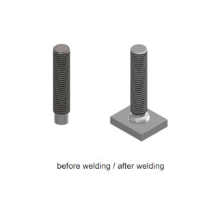 Threaded Stud Type MPF Stainless Steel Weld Studs For Drawn Arc Stud Welding