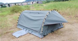 China 4WD Swag 1 Person Canvas Tent Fire Prevention Fabric Material For Outdoor Entertainment on sale