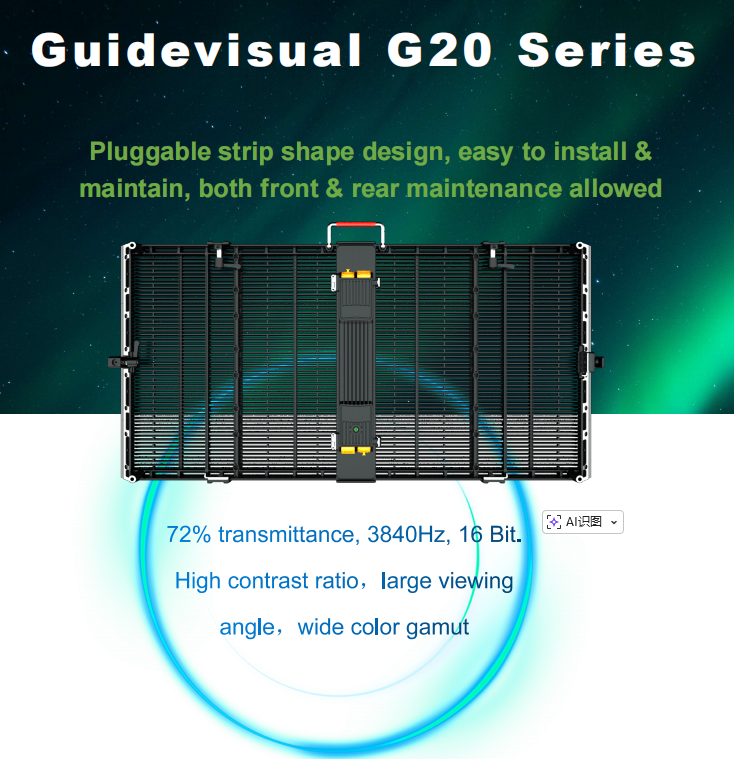 IP65 Fixed Outdoor Transparent Led Panel Screen Wall Display ODM