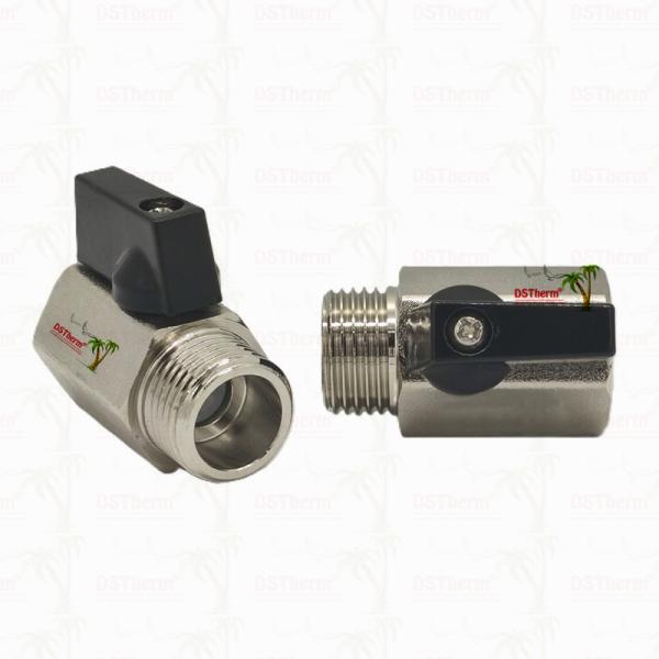 Nickel Plated Mini Ball Valve For Plumbing System 1/2'' Corrosion Resistance Space Efficiency