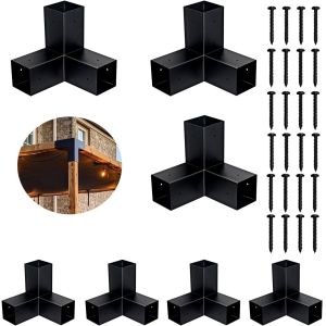 Cheap Upgrade Your Pergola Game with 3-Way Right Angle Corner Extension Bracket 6*6 Arbours for sale