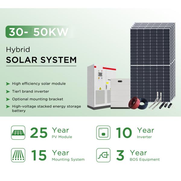 Hybrid Set Solar Power Battery Energy Storage System 30kw 50kw For Home 60Hz
