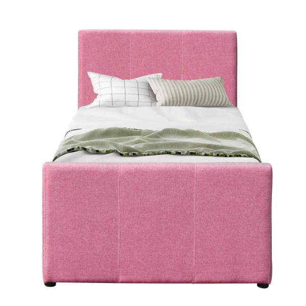 Quality Wood Single Day Oem Modern Upholstered Bed Frame With Trundle For Guest Room wholesale