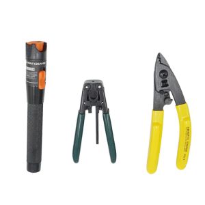 FTTX FTTH Fiber Cable Accessories Tool Kit With Optical Power Meter Visual Fault
