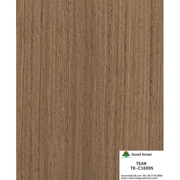 Fancy Recomposed Teak Wood Veneer Length 2200mm Customized For Car Interior Yacat TK-1183C / 1699S / EVH