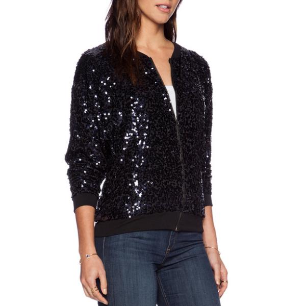 Women Sequined BOMBER JACKET