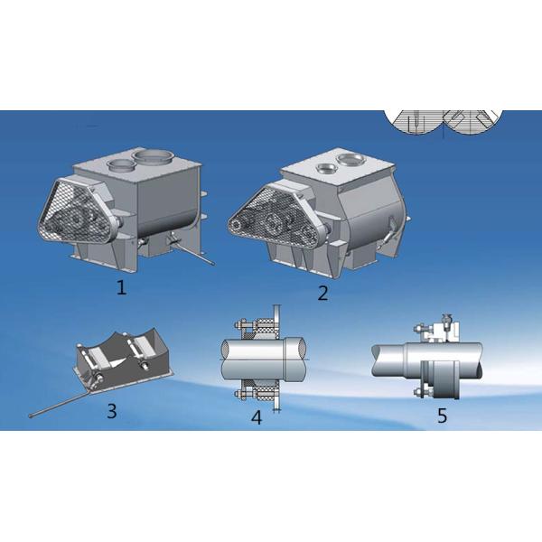 Dual Shaft Paddle Dry Mortar Mixer Irregular And Sticky Materials Blender