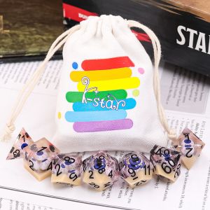 China Hand Grinding Mini Polyhedral Dice Set Sturdy Multipurpose For Gifts on sale