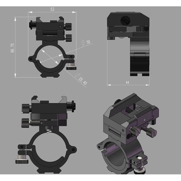 Tactical windage and elevation adjustable 25.4-30mm mount rail