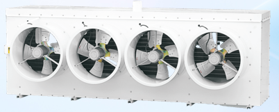 Coolroom Evaporator for Optimal Space Utilization and Low Noise Operation R134a