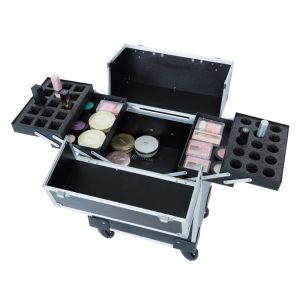 Portable Rolling Pro Makeup Cases,Rolling Cosmetic Organizer