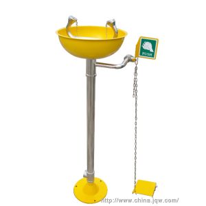 China Emergency Laboratory Eye Wash Station Vertical Eye Bath With Two Nozzles on sale